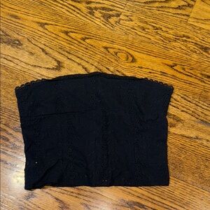 Black patterned tube top